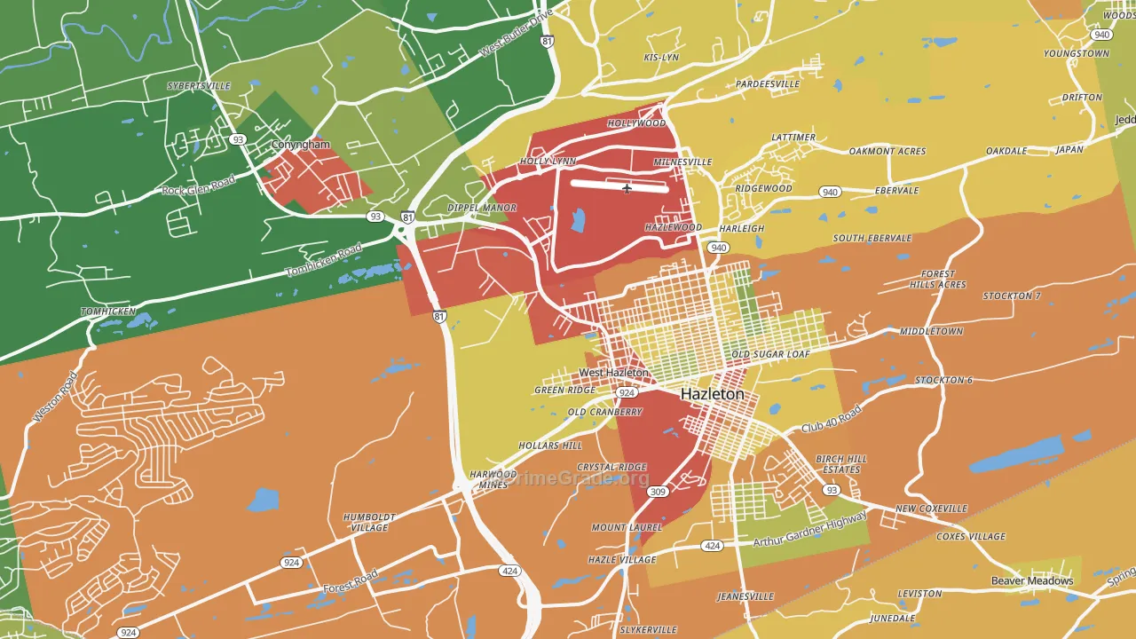 18202, PA Map of Theft Rates