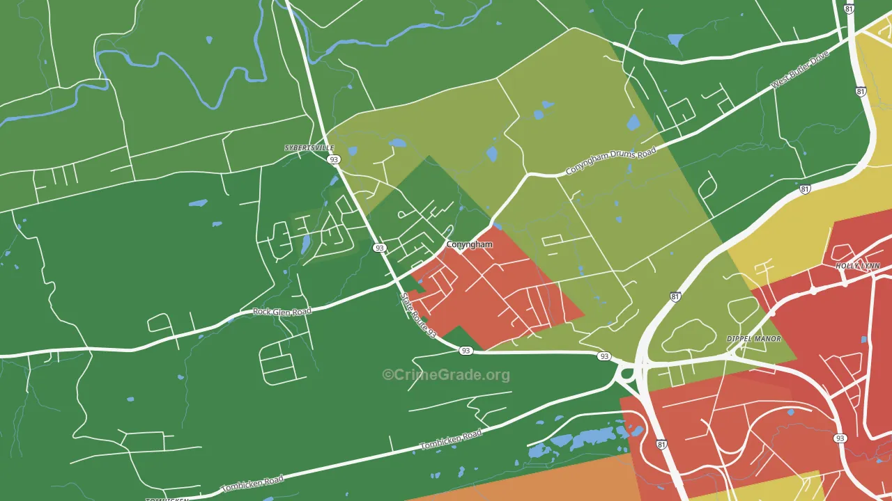 18219, PA Map of Theft Rates