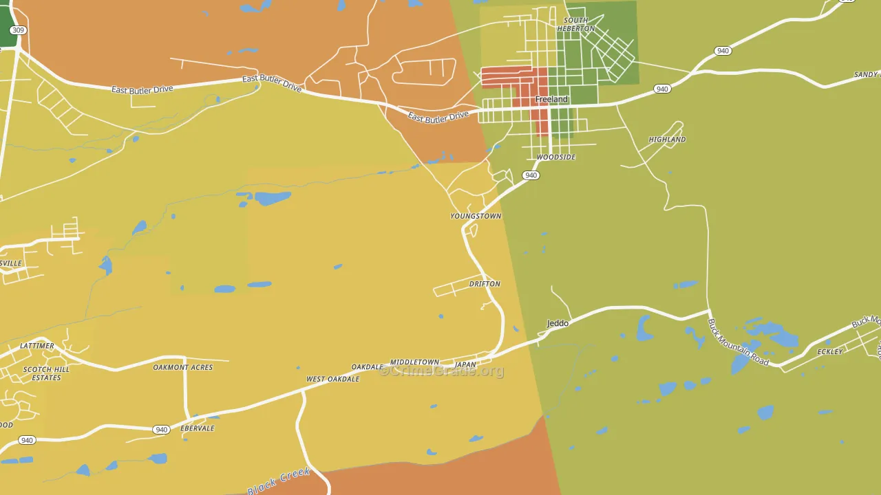 18221, PA Map of Theft Rates