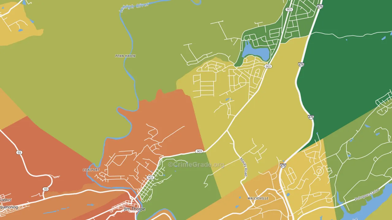 18229, PA Map of Theft Rates