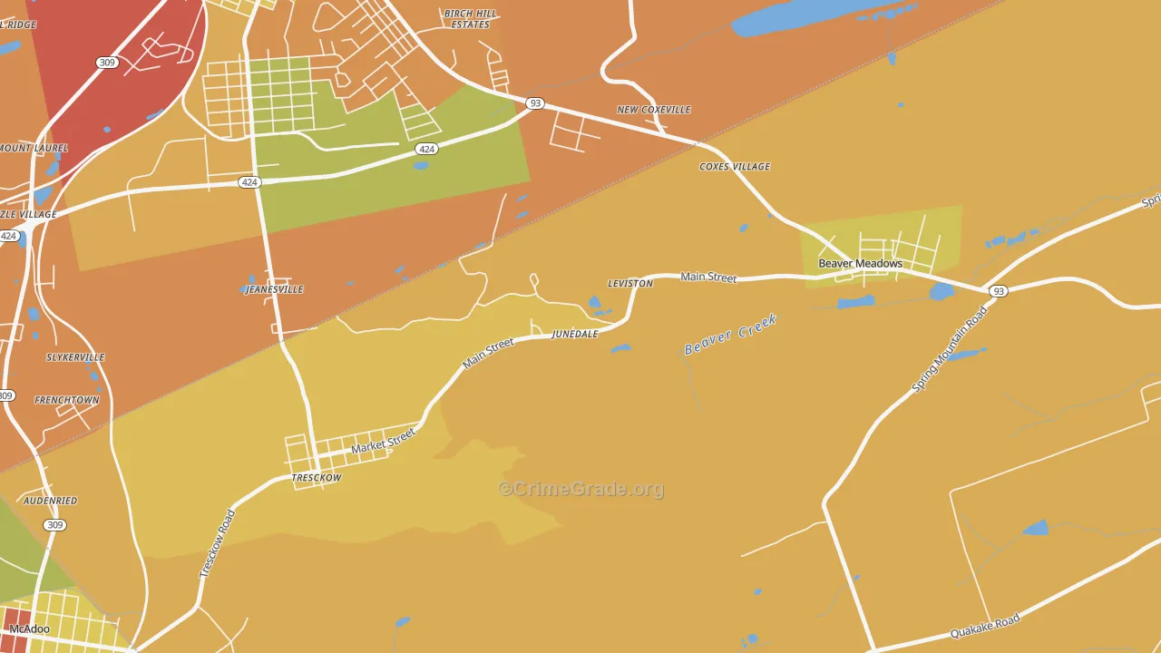 18230, PA Map of Theft Rates