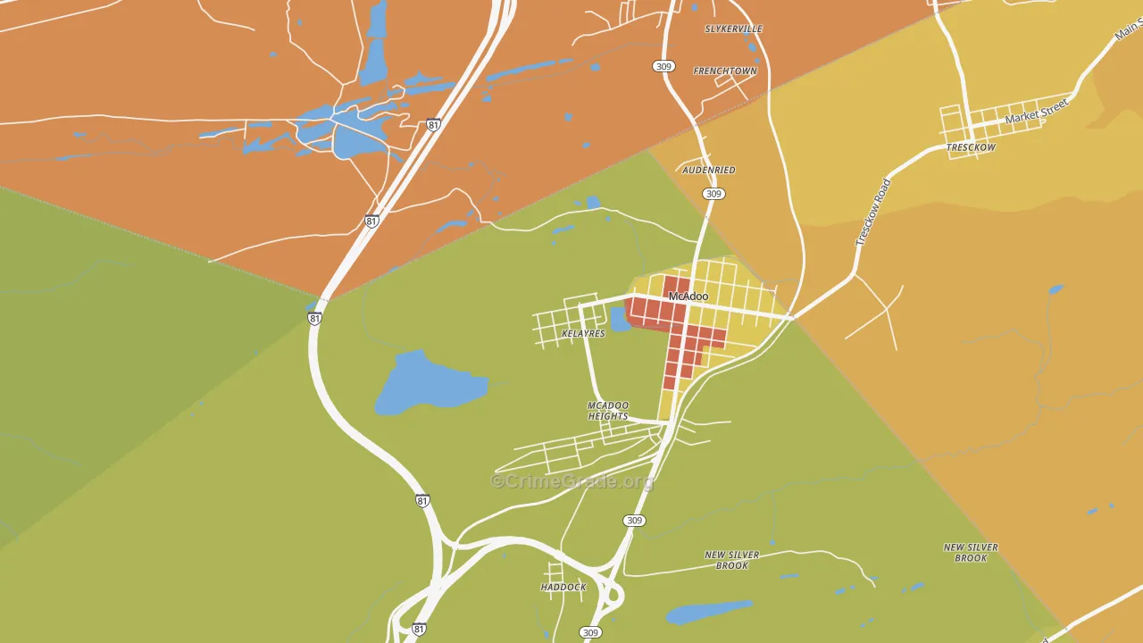 18231, PA Map of Theft Rates