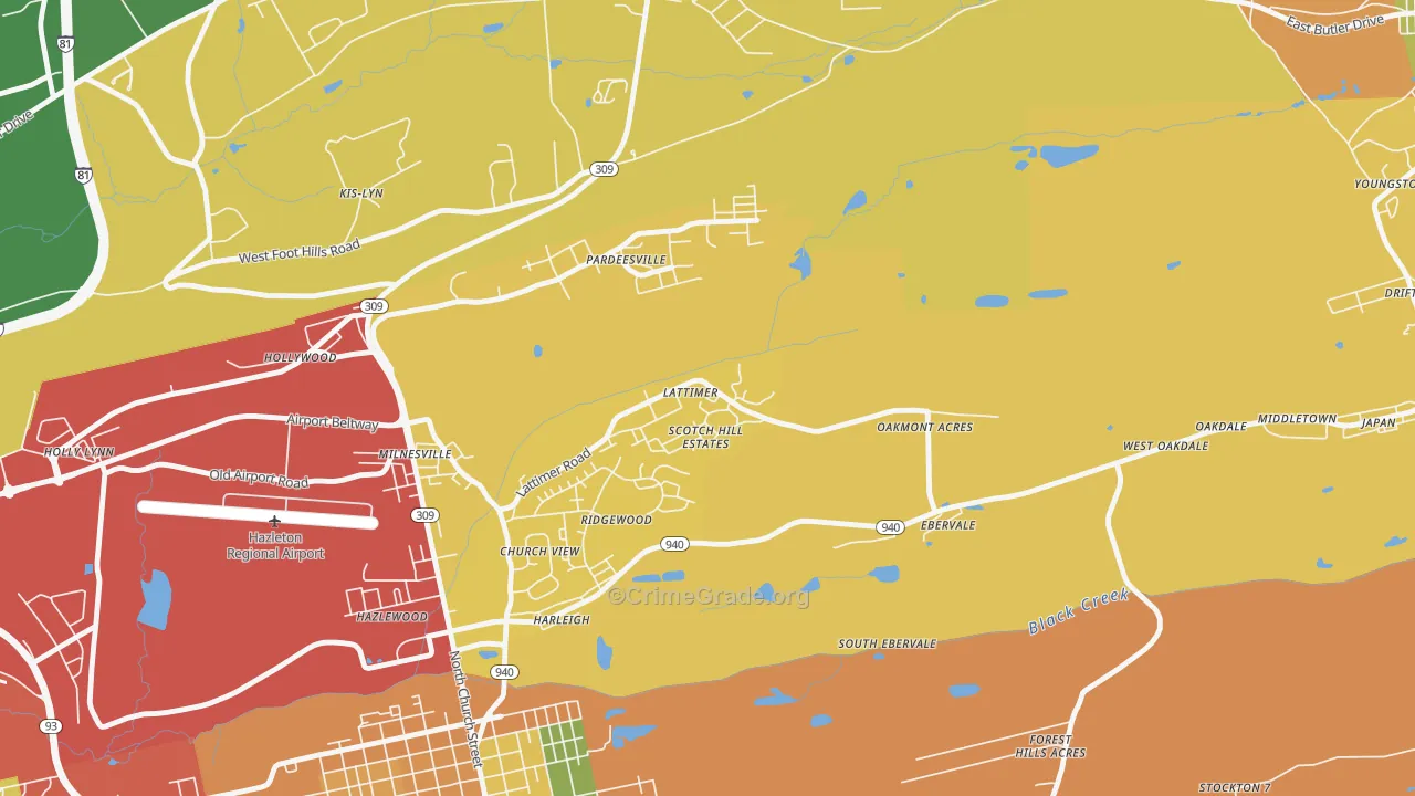 18234, PA Map of Theft Rates