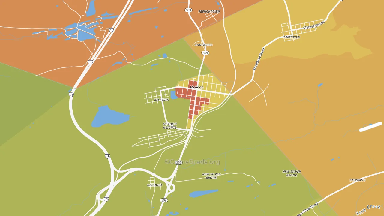 18237, PA Map of Theft Rates