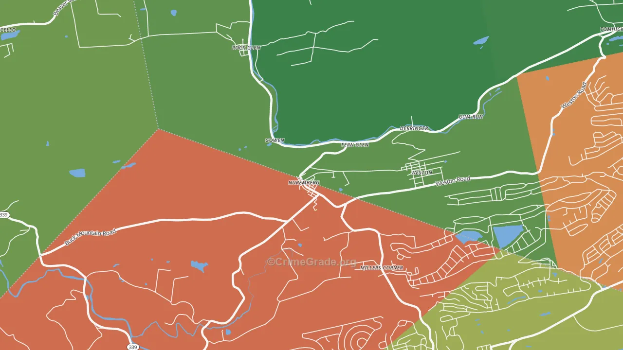 18241, PA Map of Theft Rates