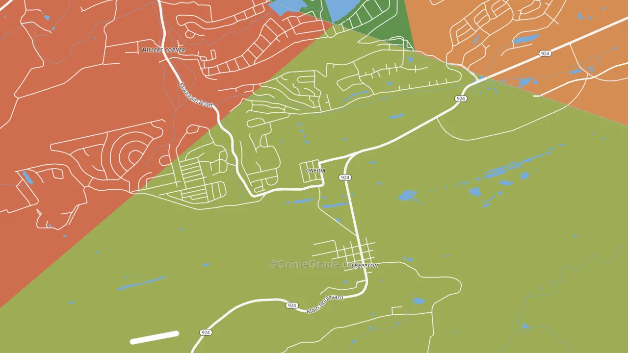 18242, PA Map of Theft Rates