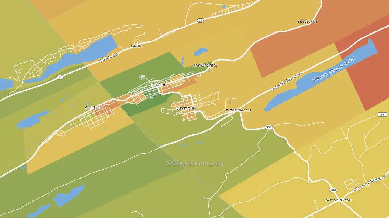 18250, PA Map of Theft Rates