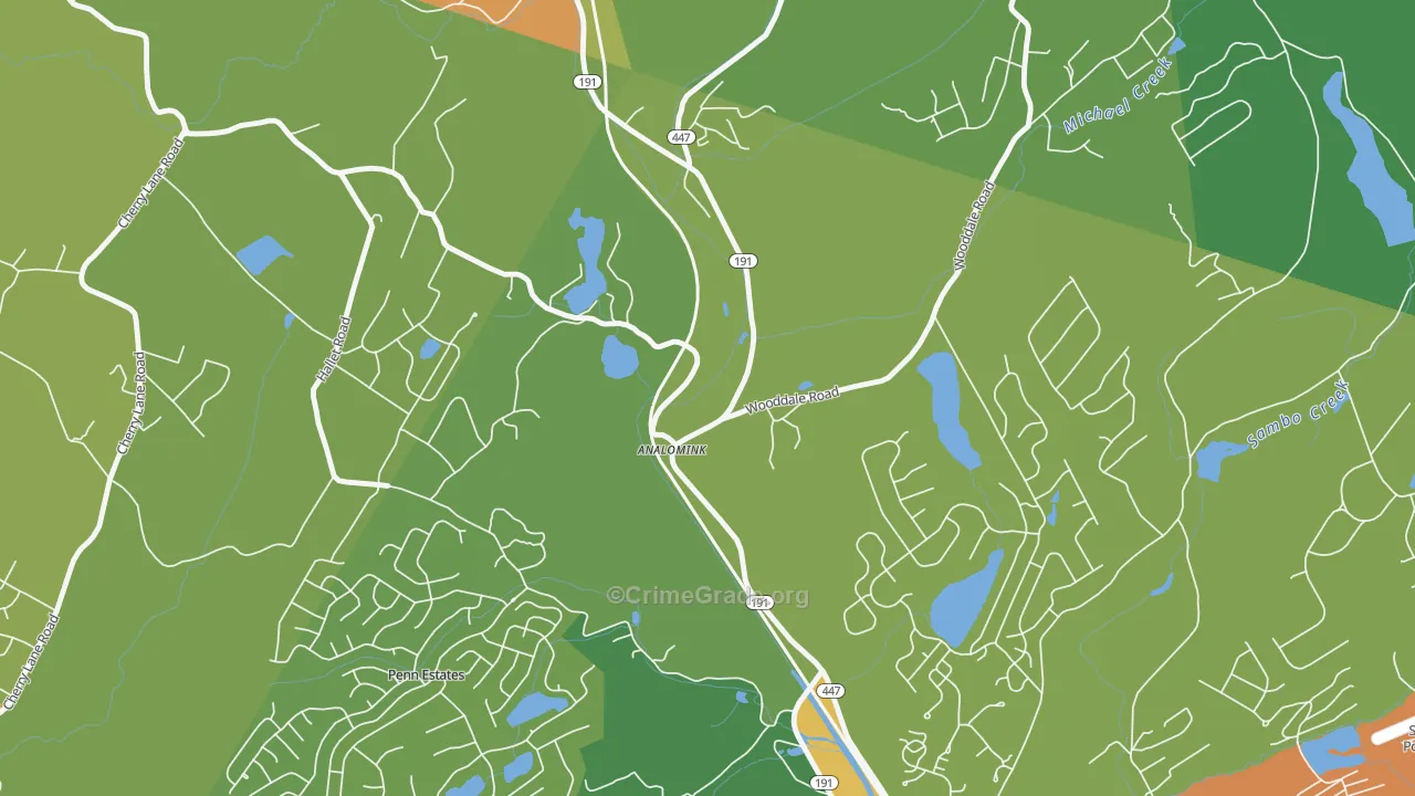 18320, PA Map of Theft Rates