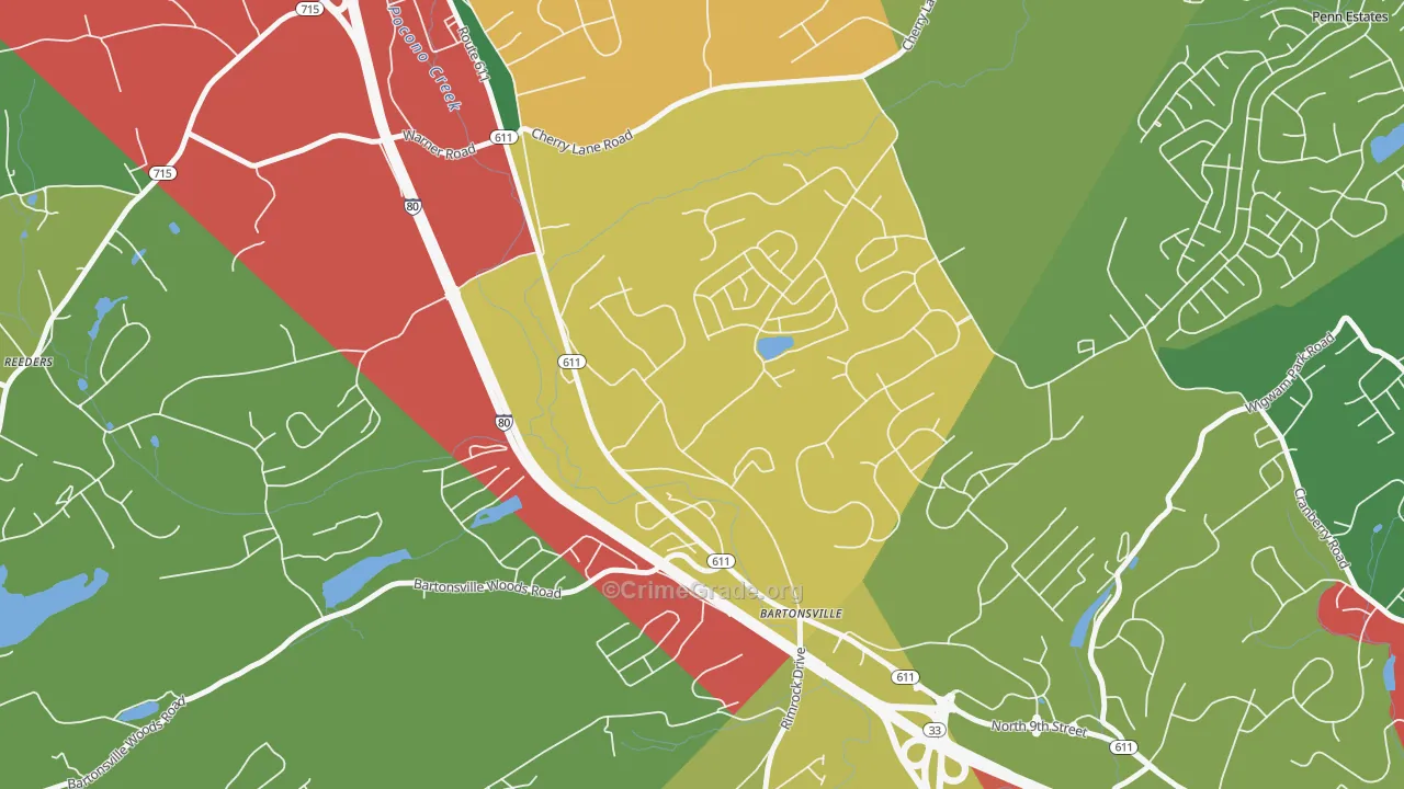 18321, PA Map of Theft Rates
