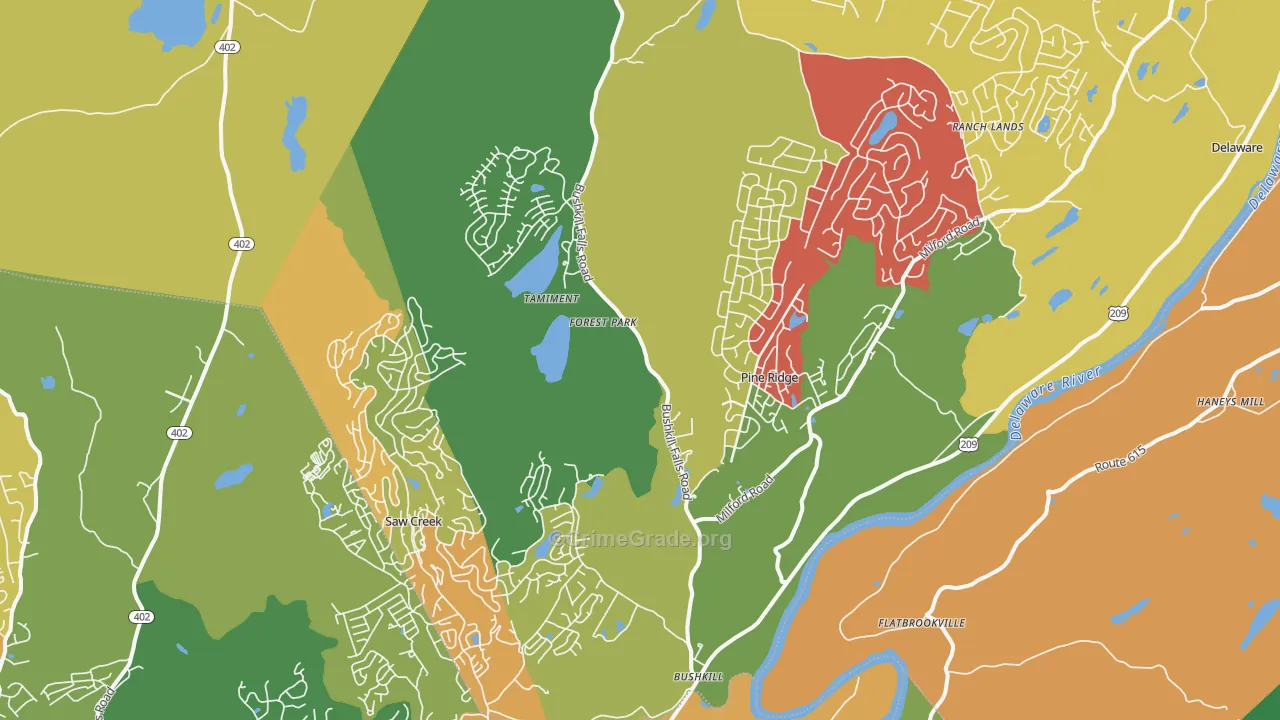 18324, PA Map of Theft Rates