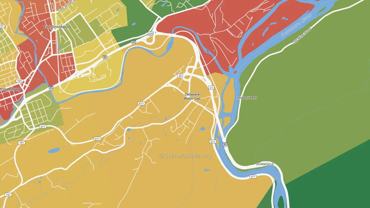 18327, PA Map of Theft Rates