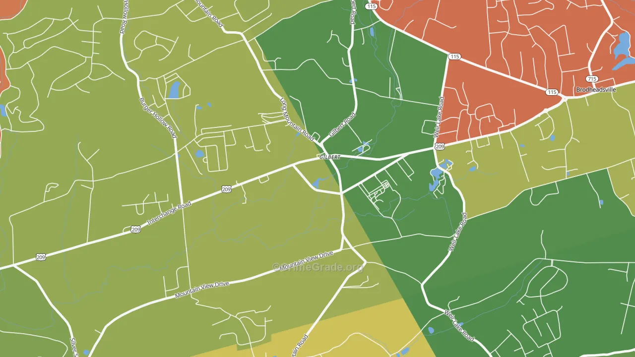 18331, PA Map of Theft Rates