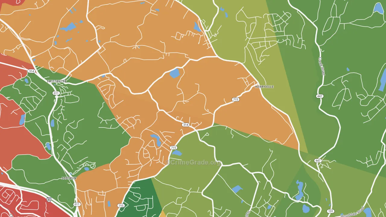18332, PA Map of Theft Rates