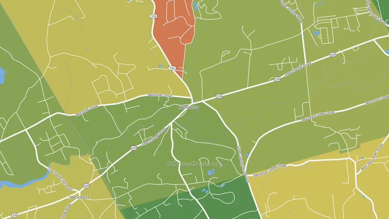 18333, PA Map of Theft Rates