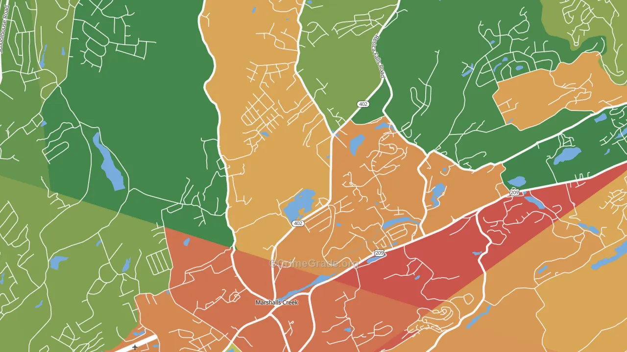 18335, PA Map of Theft Rates
