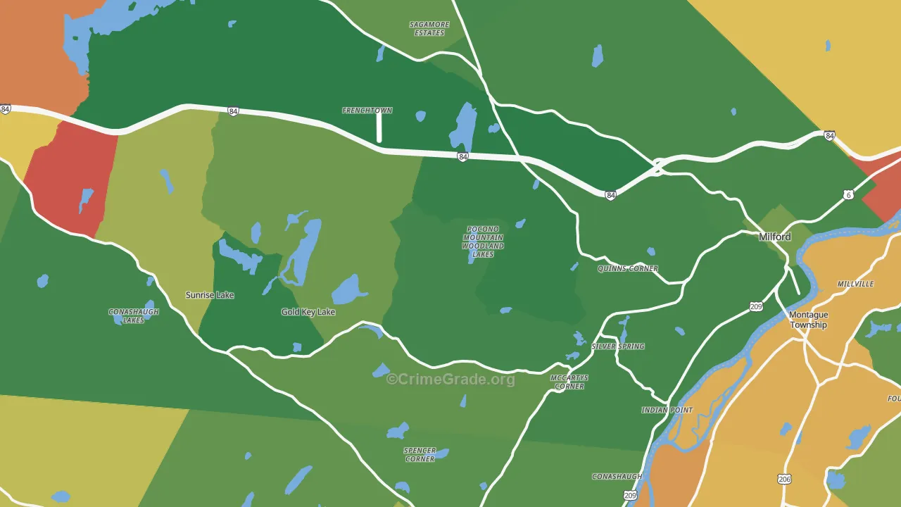 18337, PA Map of Theft Rates