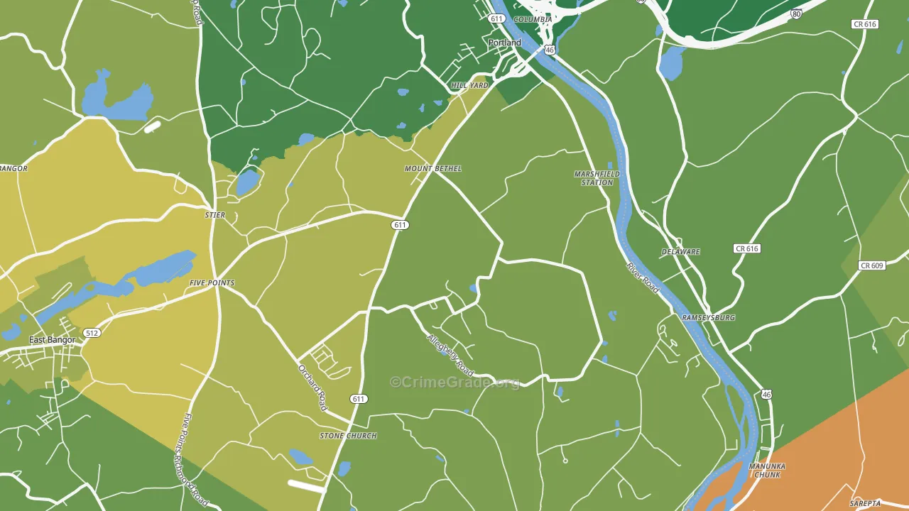 18343, PA Map of Theft Rates