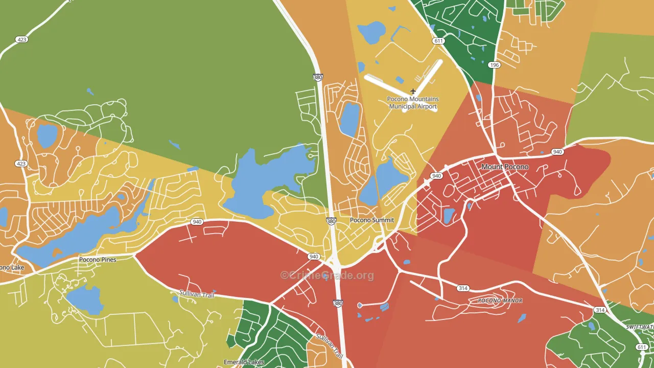 18346, PA Map of Theft Rates