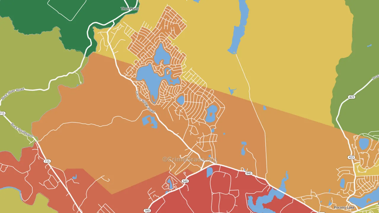 18347, PA Map of Theft Rates