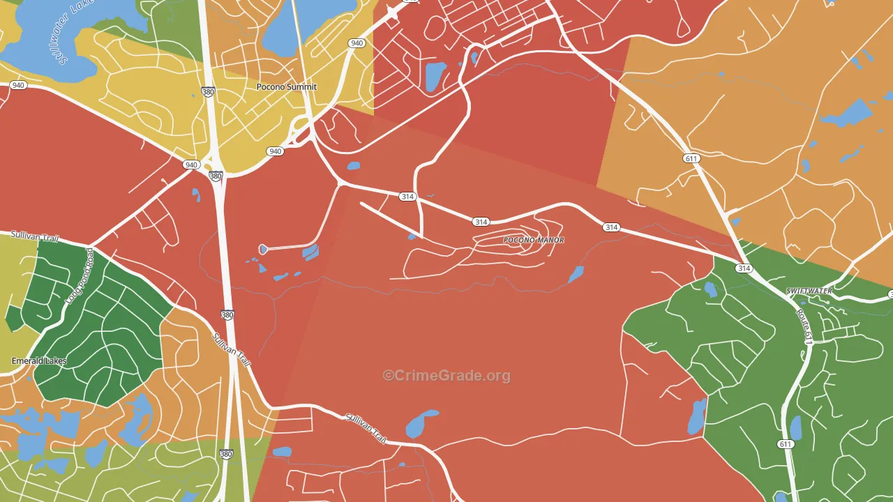 18349, PA Map of Theft Rates