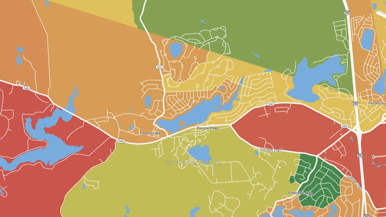 18350, PA Map of Theft Rates