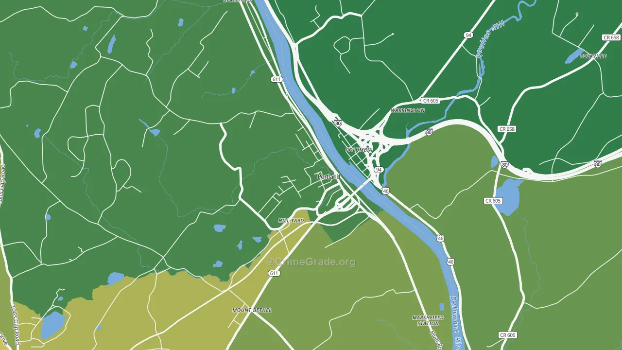 18351, PA Map of Theft Rates