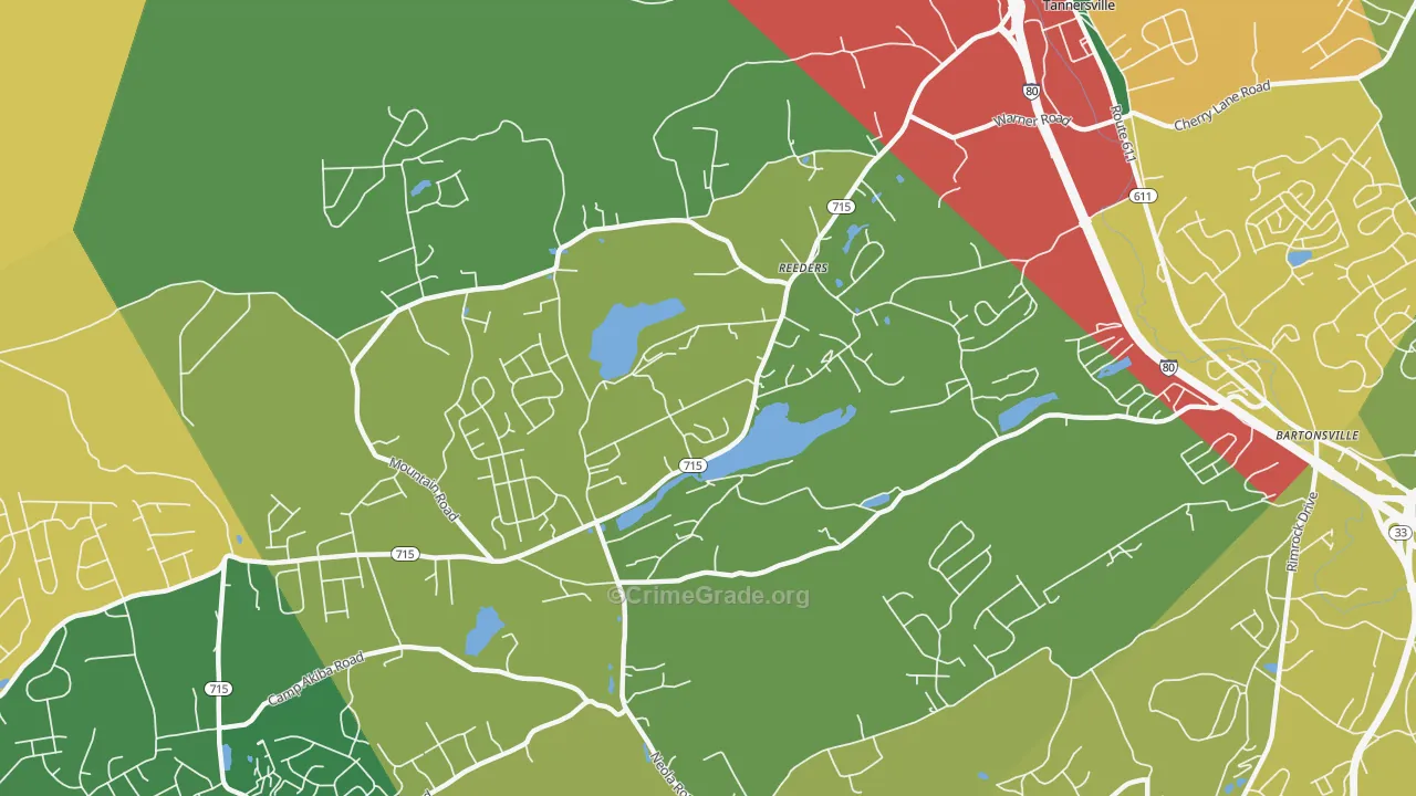 18352, PA Map of Theft Rates