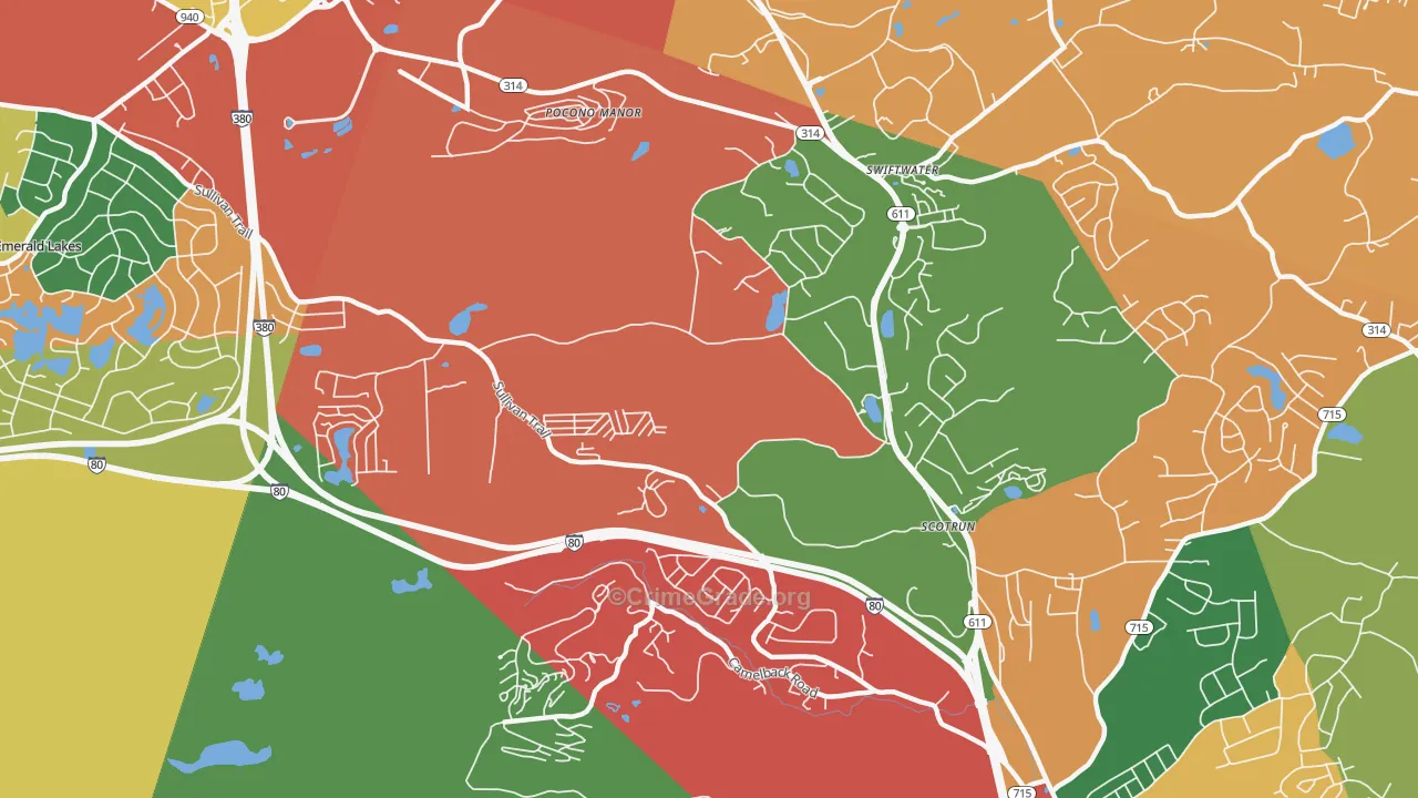 18355, PA Map of Theft Rates