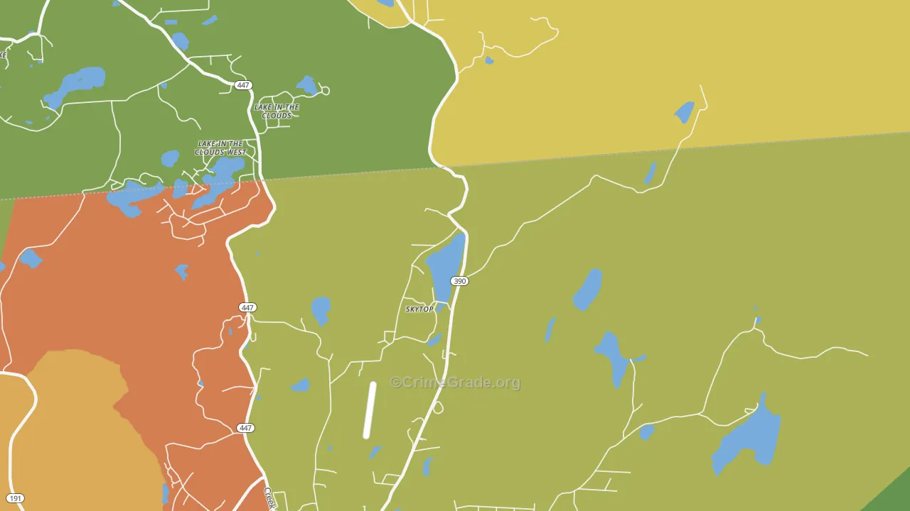 18357, PA Map of Theft Rates