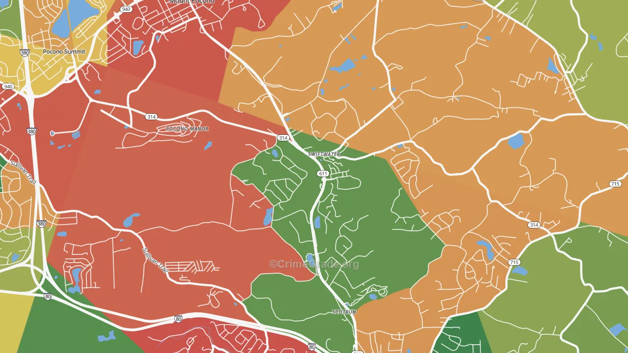 18370, PA Map of Theft Rates