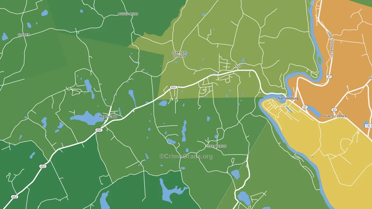 18405, PA Map of Theft Rates