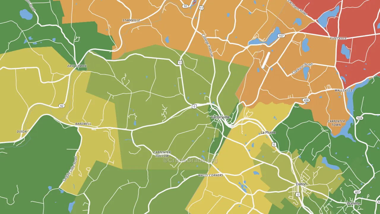 18419, PA Map of Theft Rates