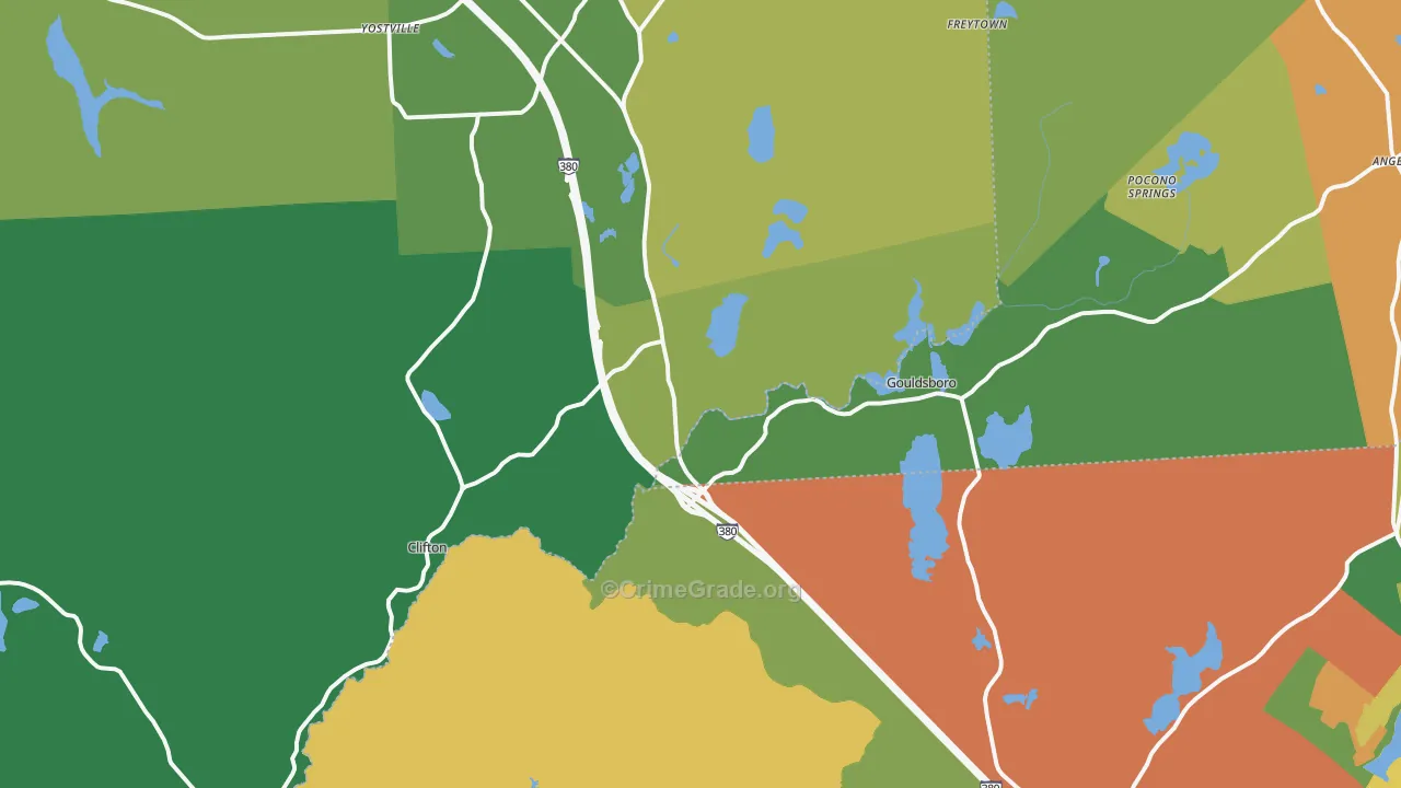 18424, PA Map of Theft Rates