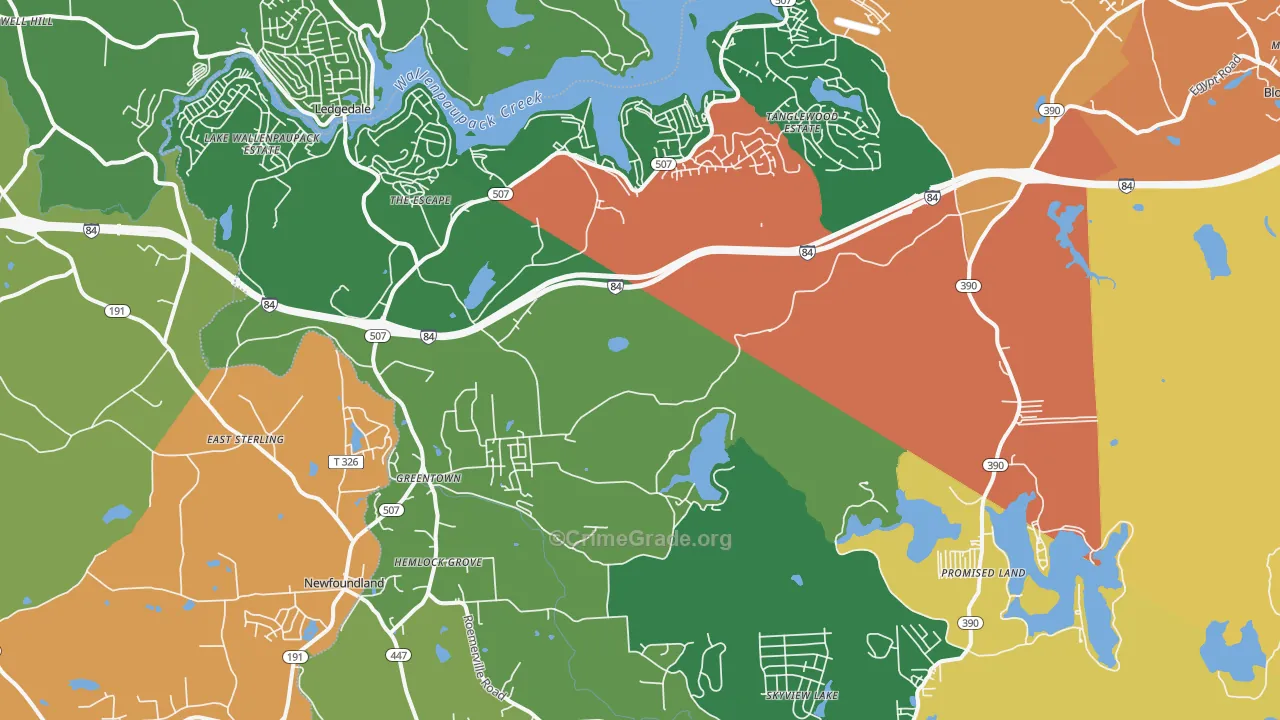 18426, PA Map of Theft Rates