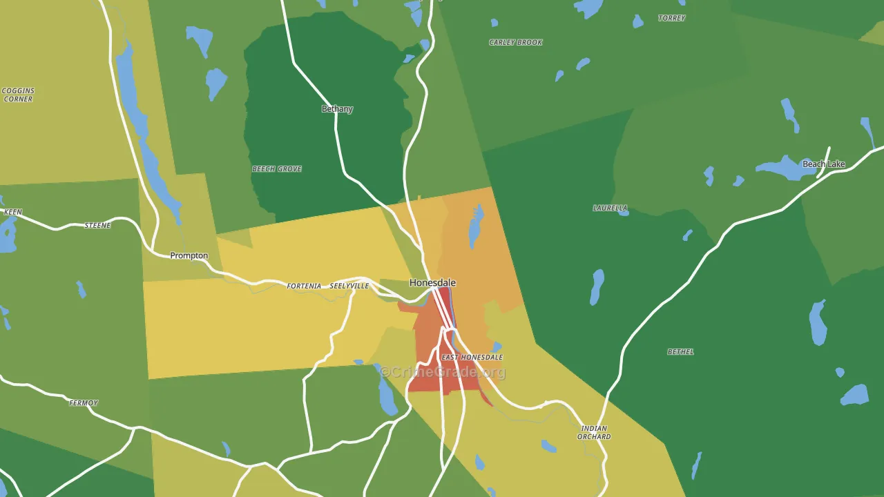 18431, PA Map of Theft Rates
