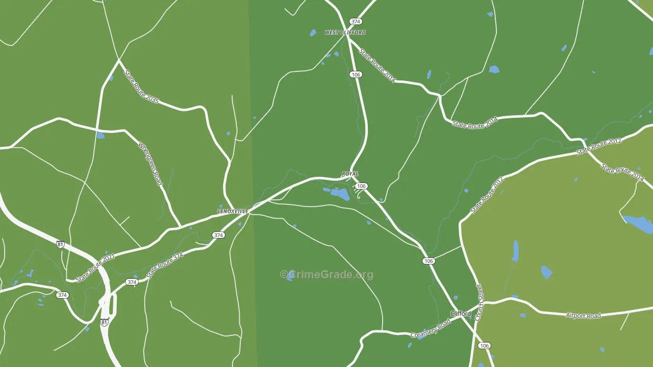 18441, PA Map of Theft Rates