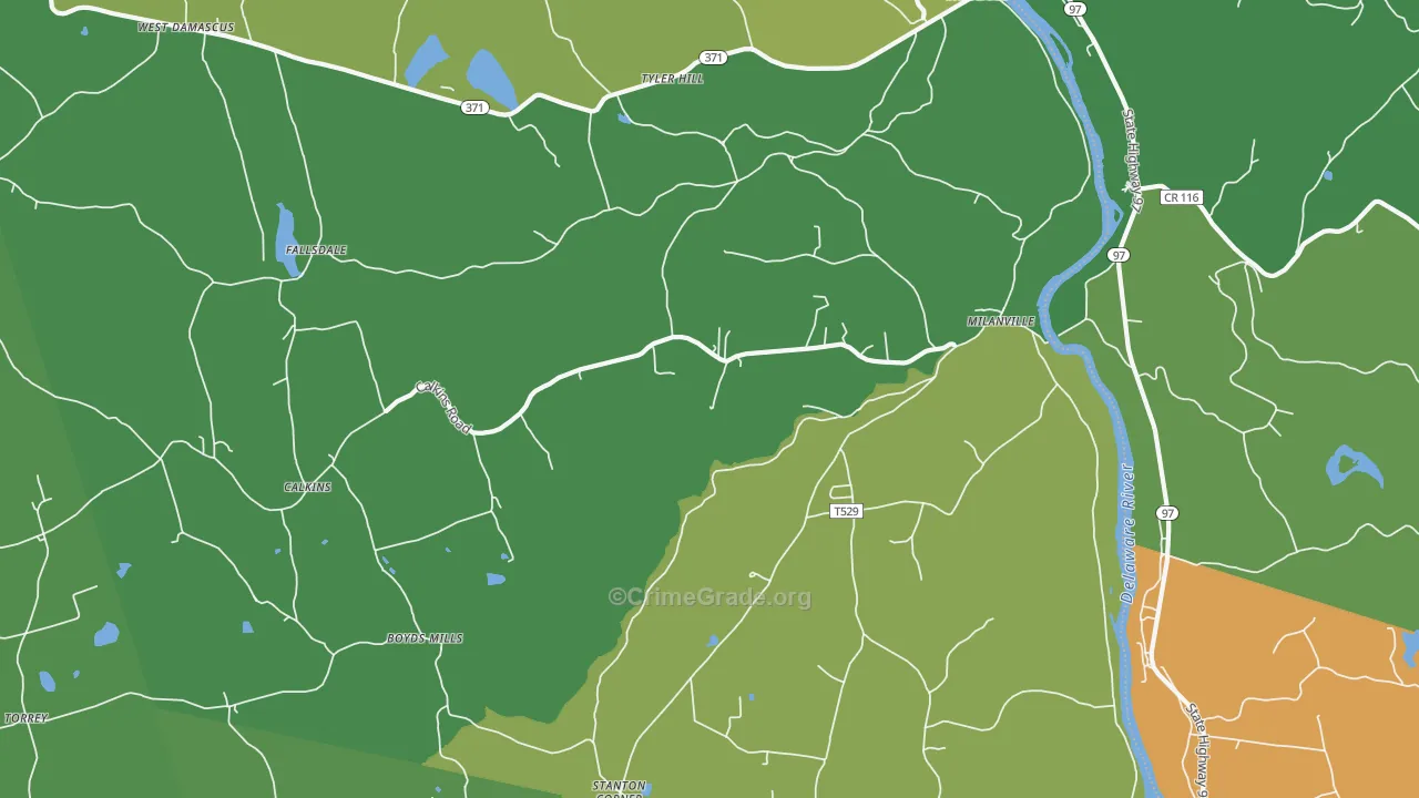 18443, PA Map of Theft Rates
