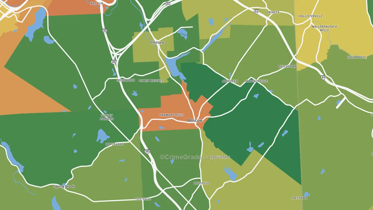 18444, PA Map of Theft Rates