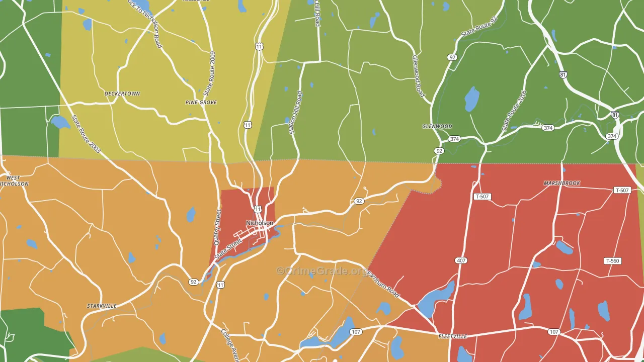 18446, PA Map of Theft Rates