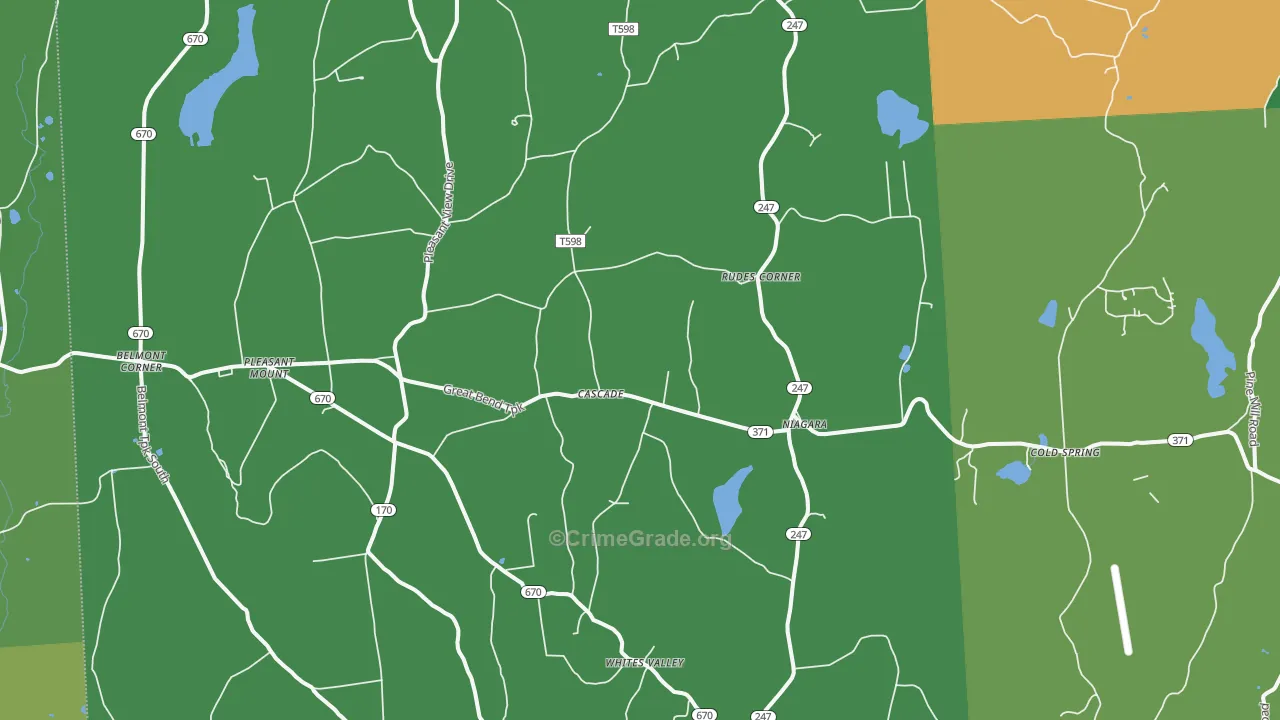 18453, PA Map of Theft Rates