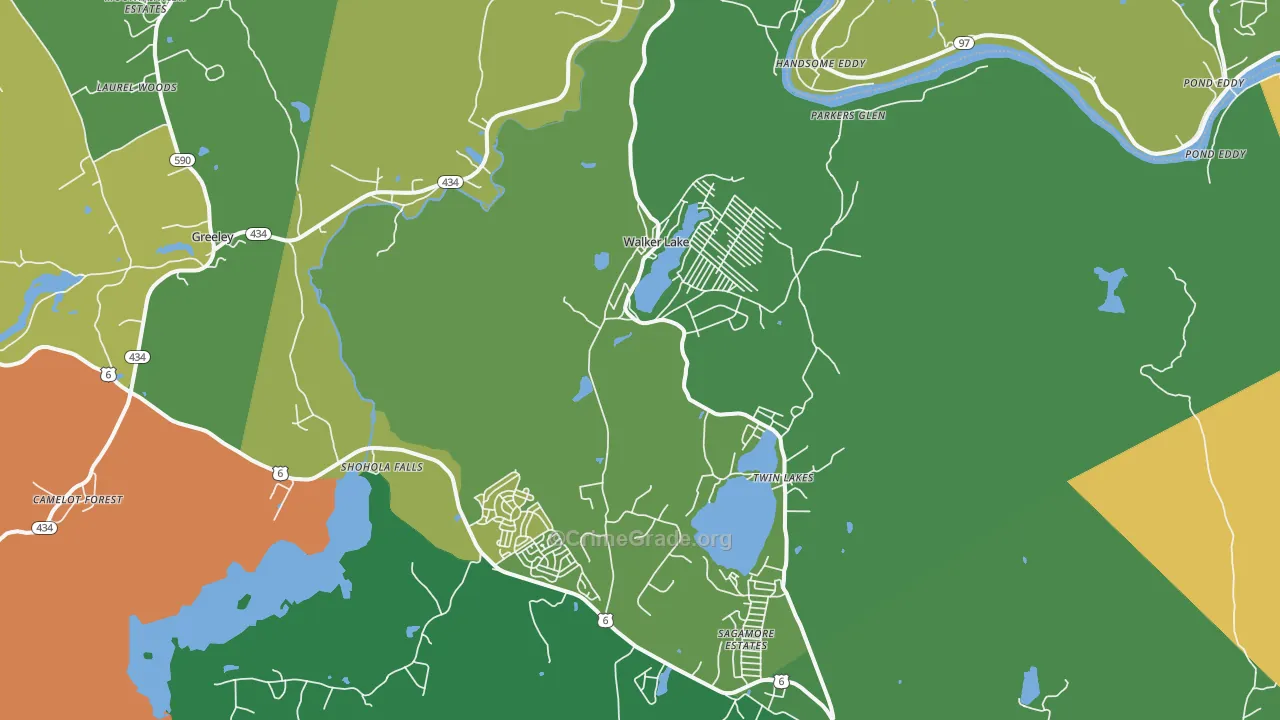 18458, PA Map of Theft Rates