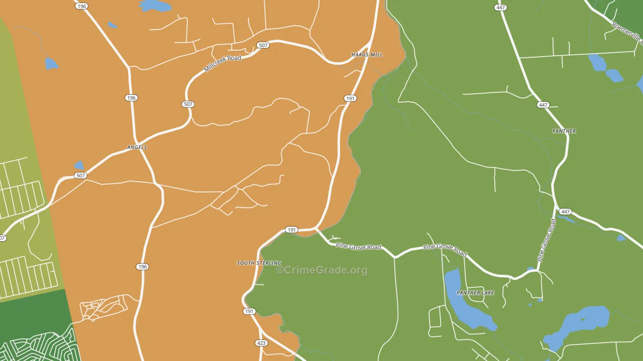 18460, PA Map of Theft Rates