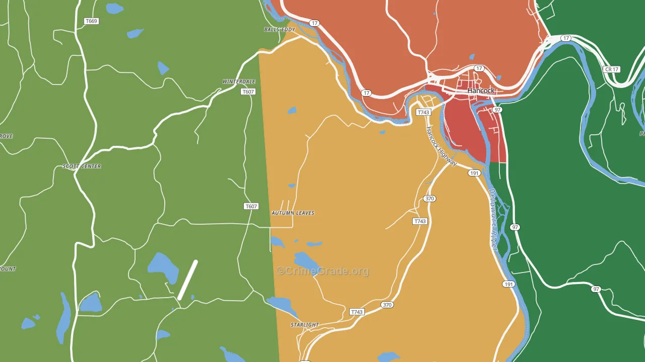18461, PA Map of Theft Rates