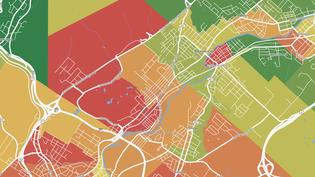 18519, PA Map of Theft Rates