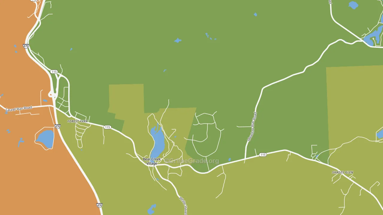18602, PA Map of Theft Rates
