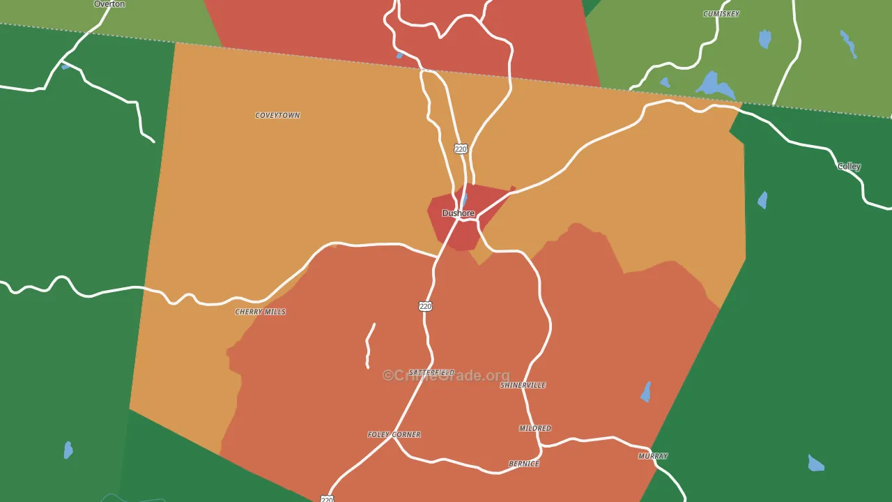 18614, PA Map of Theft Rates