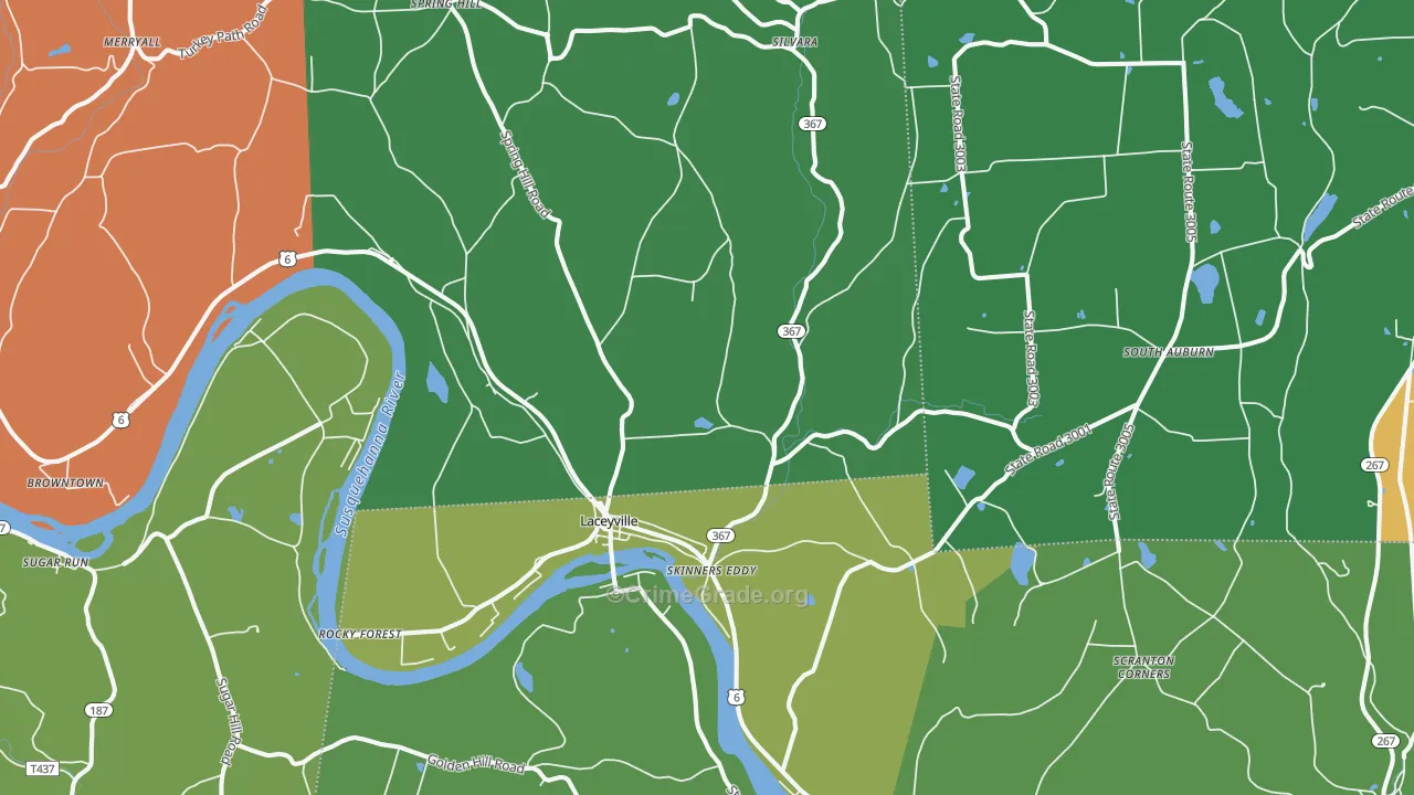 18623, PA Map of Theft Rates