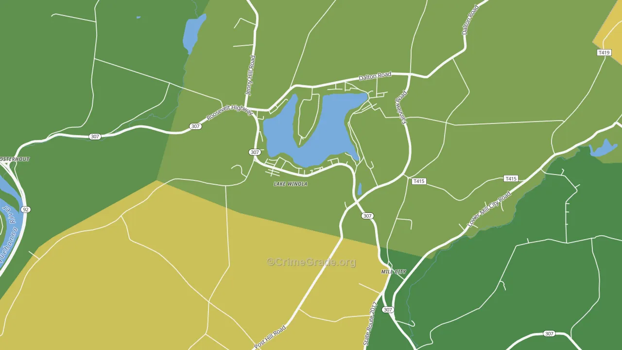 18625, PA Map of Theft Rates
