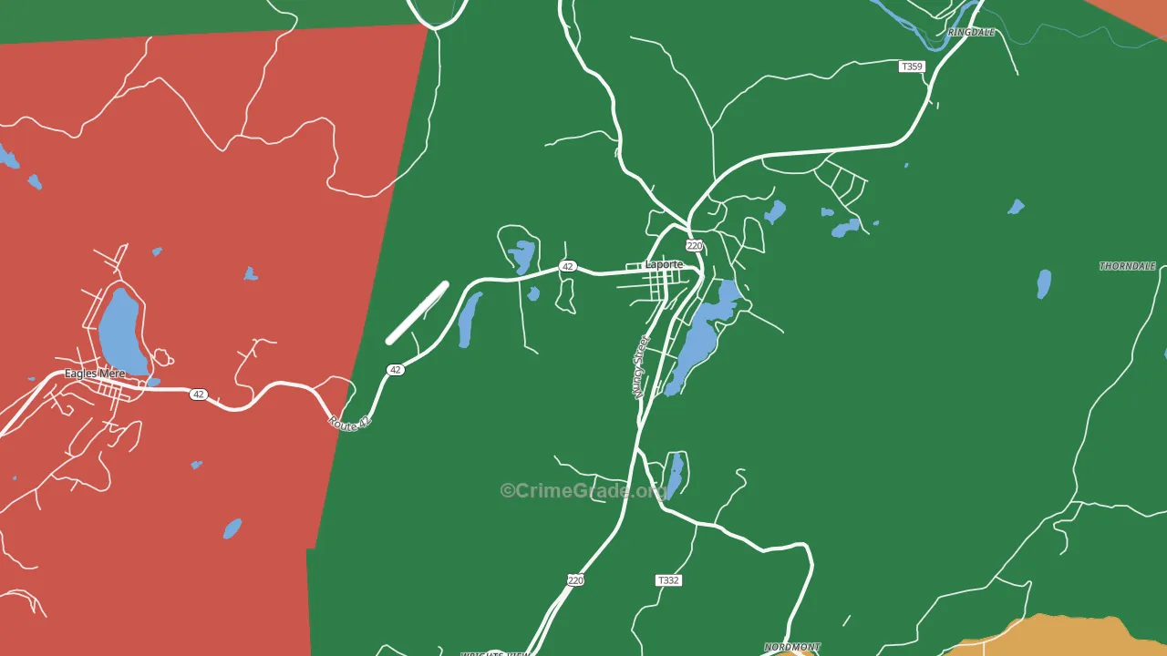 18626, PA Map of Theft Rates