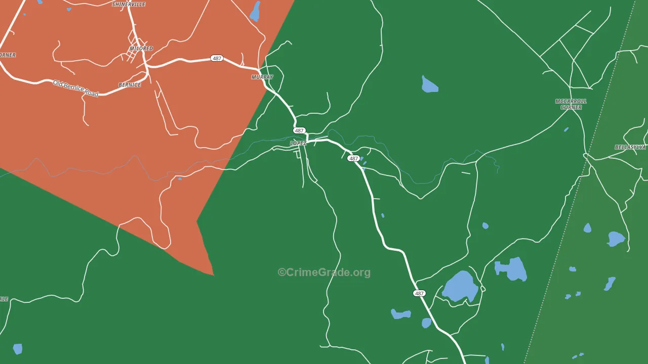 18628, PA Map of Theft Rates
